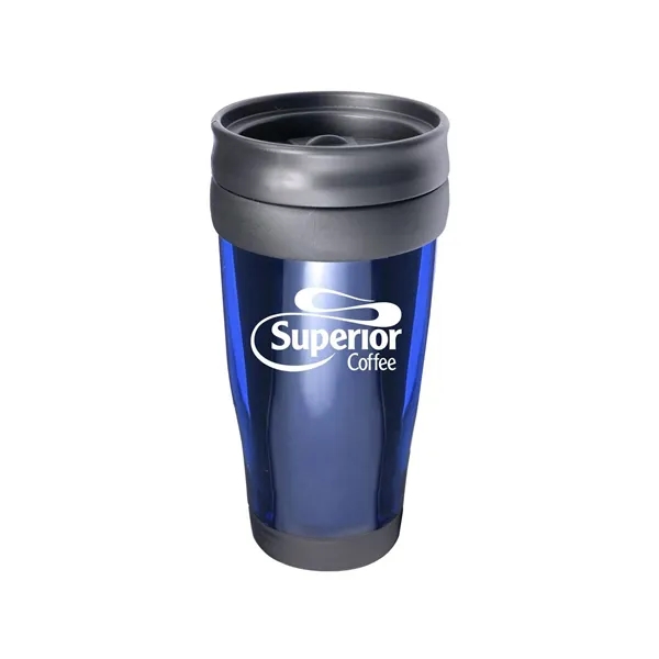 15 oz. travel tumbler with translucent body, twist-on lid, plastic lining... from ASI 68507 The Magnet Group / Perfect Line