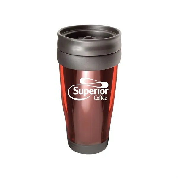 15 oz. travel tumbler with translucent body, twist-on lid, plastic lining... from ASI 68507 The Magnet Group / Perfect Line