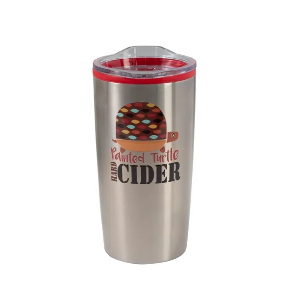 20 oz. double-walled stainless steel tumbler with slide closure lid.... from ASI 68507 The Magnet Group / Perfect Line