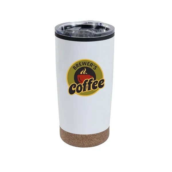 20 oz. stainless steel tumbler with cork accent bottom and slider... from ASI 68507 The Magnet Group / Perfect Line
