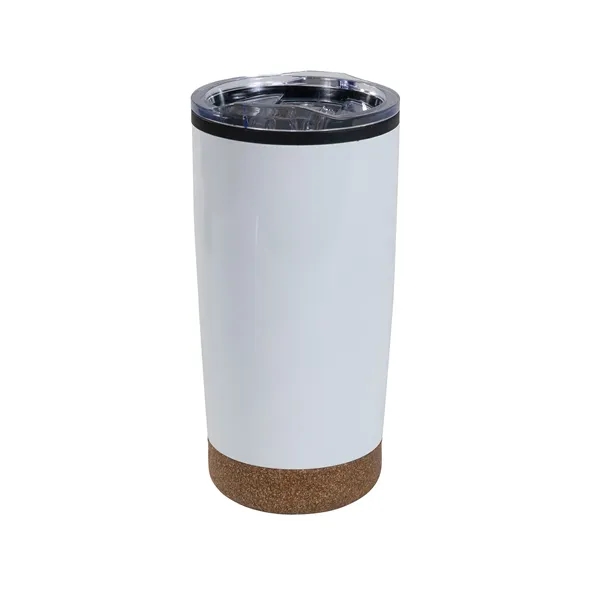 20 oz. stainless steel tumbler with cork accent bottom and slider... from ASI 68507 The Magnet Group / Perfect Line