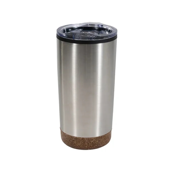 20 oz. stainless steel tumbler with cork accent bottom and slider... from ASI 68507 The Magnet Group / Perfect Line
