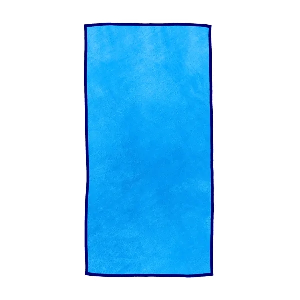 30" x 60" cotton terry velour beach towel with colorful borders.... from ASI 68507 The Magnet Group