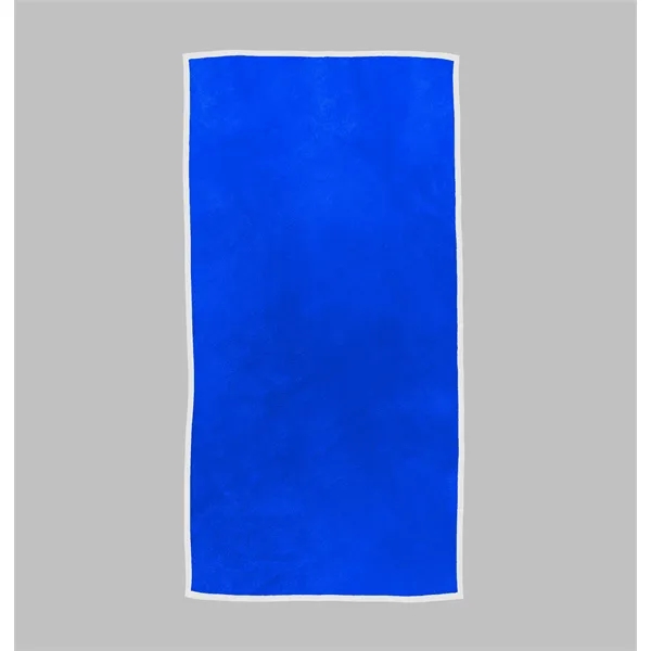 30" x 60" cotton terry velour beach towel with colorful borders.... from ASI 68507 The Magnet Group