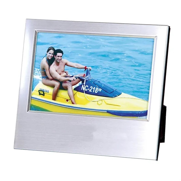 Brushed silver picture frame that holds one 4" x 6" photograph.... from ASI 68507 The Magnet Group / Innovations by Magnet™