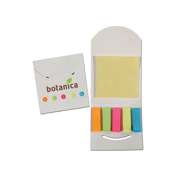 Recycled paper stationery set with 125 flag notes in 5 colors... from ASI 68507 The Magnet Group / Perfect Line