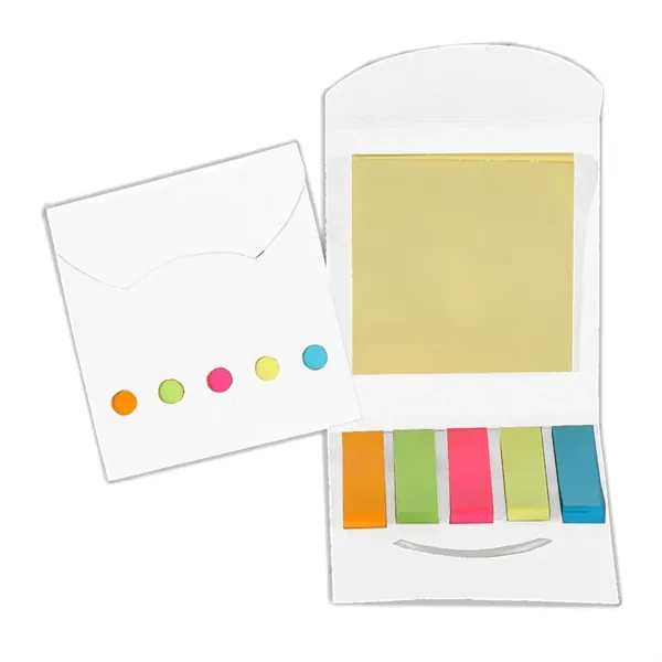Recycled paper stationery set with 125 flag notes in 5 colors... from ASI 68507 The Magnet Group / Perfect Line