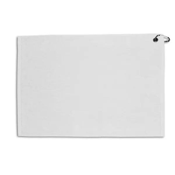 24" x 15" ultra soft flat hem Weekender golf towel with... from ASI 68507 The Magnet Group
