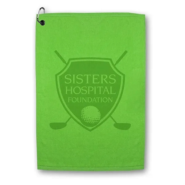 25" x 16" ultra soft dobby hem cotton golf towel with... from ASI 68507 The Magnet Group