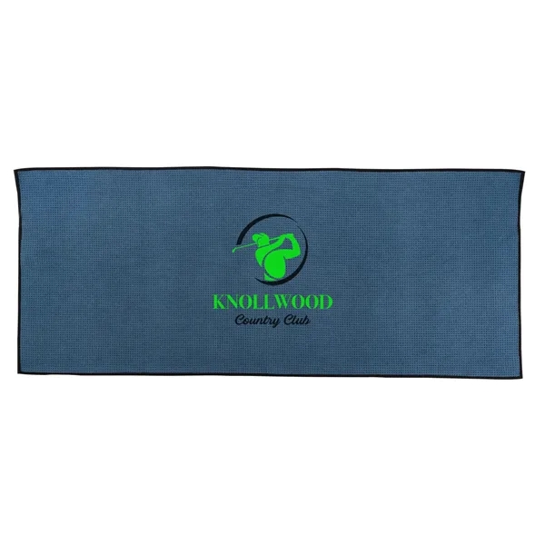 40 " x 17" waffle weave golf towel with sewn strap.... from ASI 68507 The Magnet Group