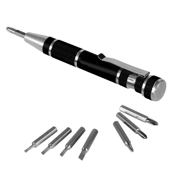 8 tip screwdriver with 4 Phillips and 4 flathead interchangeable bits.... from ASI 68507 The Magnet Group / Innovations by Magnet™