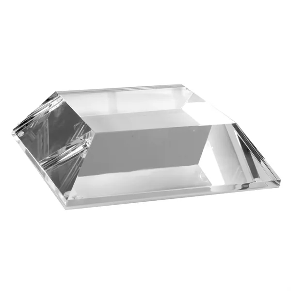 4.75" x 1.25" x 4.75" optically perfect clear glass beveled base... from ASI 68507 The Magnet Group