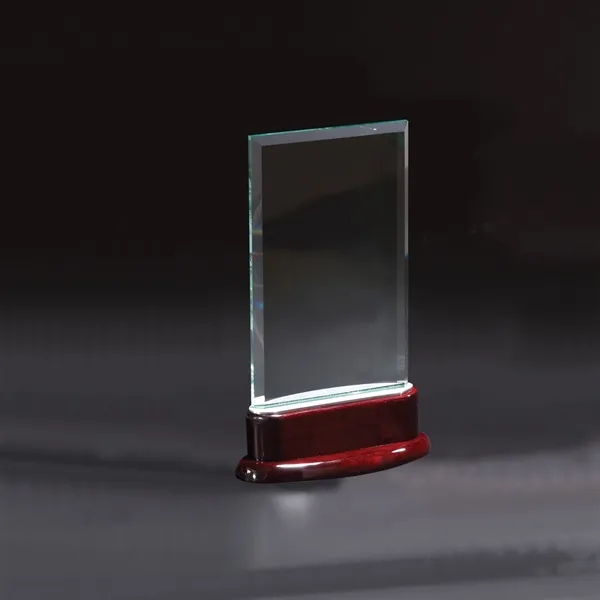 9.25" x 5.5" x 2.5" award crafted out of optically perfect... from ASI 68507 The Magnet Group / Benchmark Crystal & Clocks