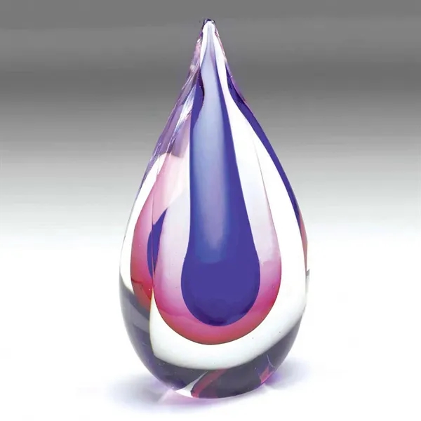 6.5" x 3.5" x 2" two-tone glass award with hues of... from ASI 68507 The Magnet Group / Benchmark Crystal & Clocks