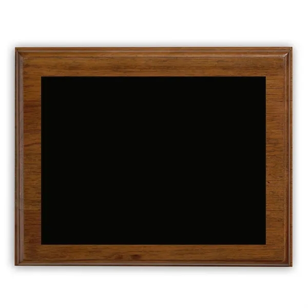 8" x 10" recognition plaque with grained walnut wood and a... from ASI 68507 The Magnet Group / Benchmark Crystal & Clocks
