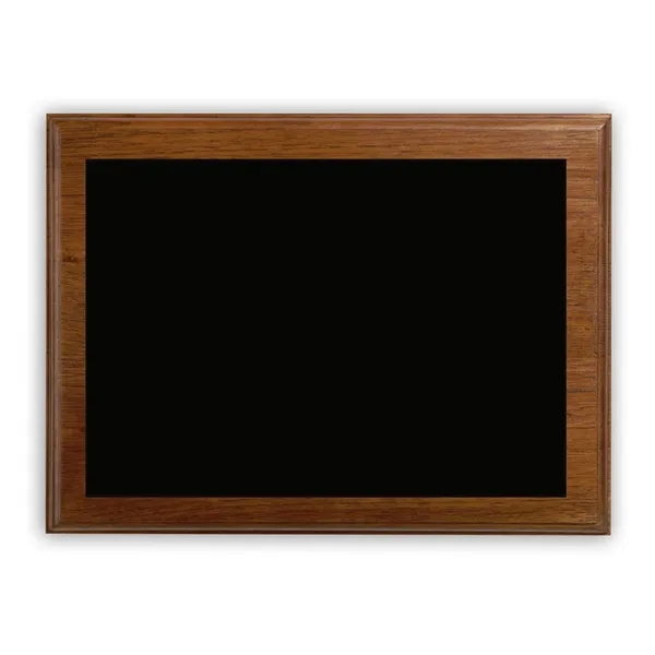 9" x 12" recognition plaque with grained walnut wood and a... from ASI 68507 The Magnet Group / Benchmark Crystal & Clocks