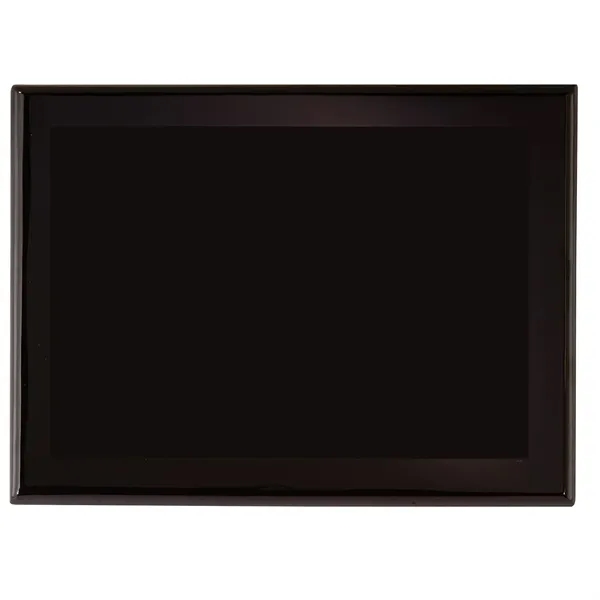 10" x 8" polished wood plaque with a black piano finish.... from ASI 68507 The Magnet Group / Benchmark Crystal & Clocks