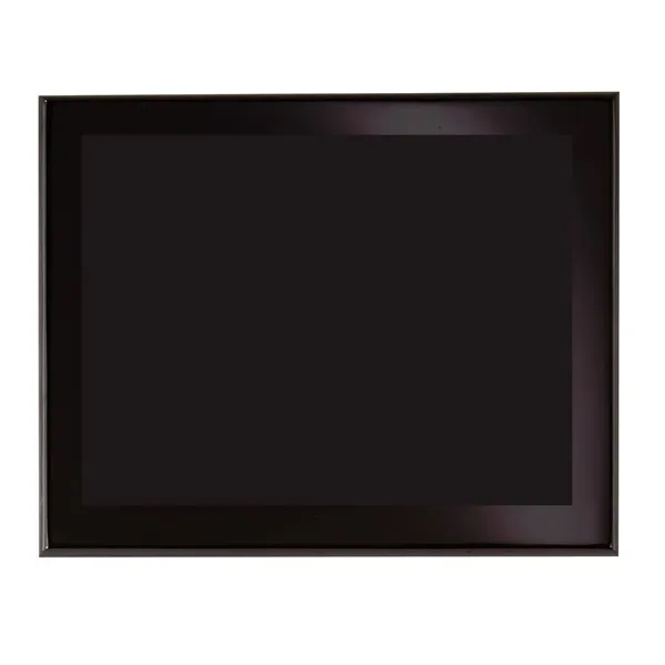 12" x 9" polished wood plaque with a black piano finish.... from ASI 68507 The Magnet Group / Benchmark Crystal & Clocks