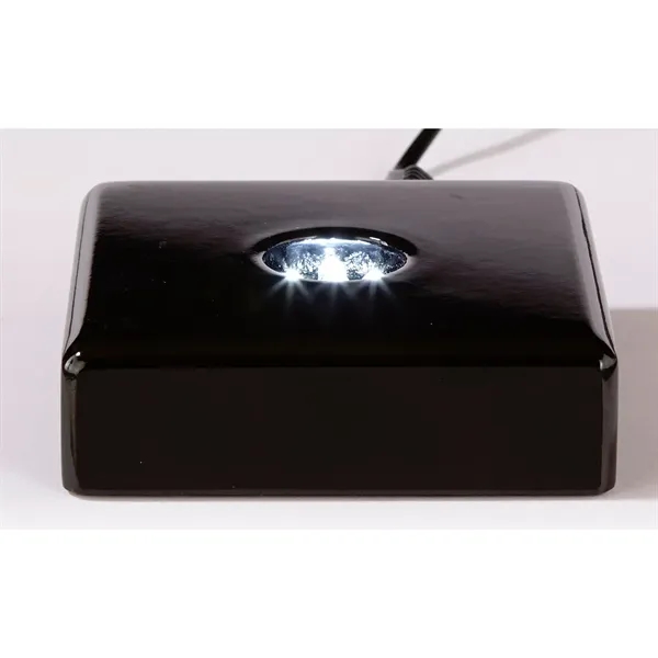 Deluxe black square lighted base that illuminates 3D clear, translucent, and... from ASI 68507 The Magnet Group / Benchmark Crystal & Clocks