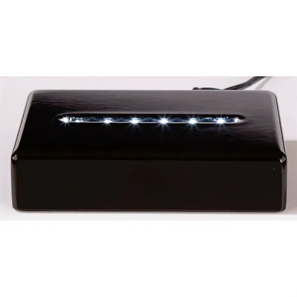 Deluxe black rectangle lighted base that illuminates 3D clear, translucent, and... from ASI 68507 The Magnet Group / Benchmark Crystal & Clocks