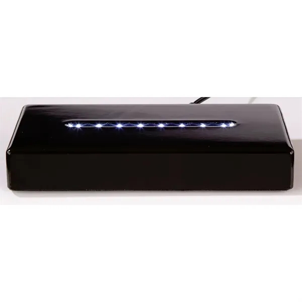 Black rectangle lighted base for clear-translucent and crystal awards.... from ASI 68507 The Magnet Group / Benchmark Crystal & Clocks