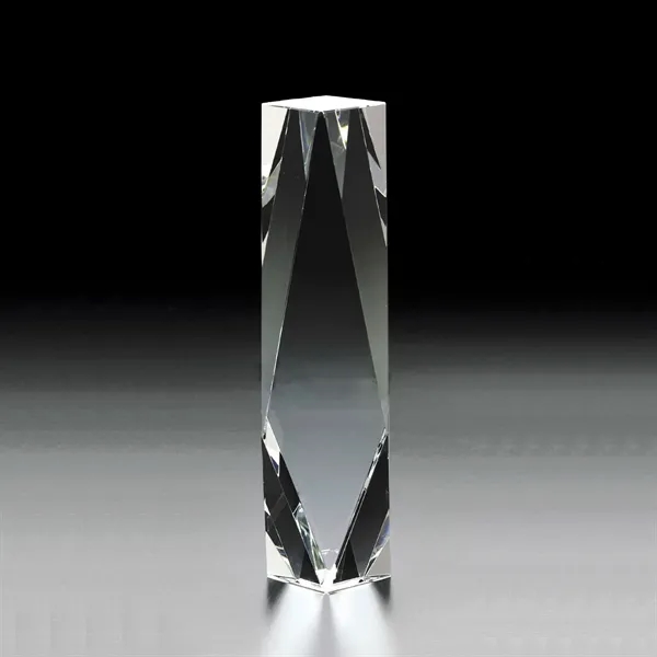 10" x 2.5" x 1.75" hand cut, polished and multi-faceted award... from ASI 68507 The Magnet Group / Benchmark Crystal & Clocks