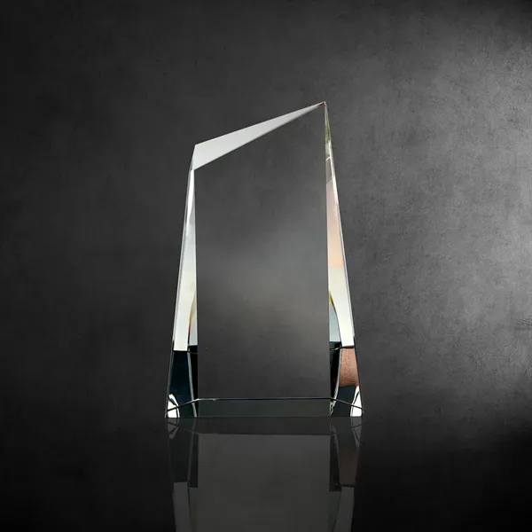 Optically perfect glass prism wedge award.... from ASI 68507 The Magnet Group / Benchmark Crystal & Clocks