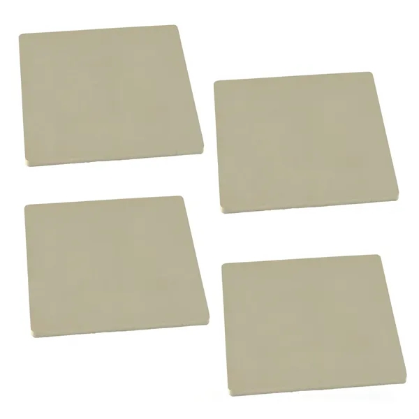 Set of four stone coasters with cork backing and customization.... from ASI 68507 The Magnet Group / Benchmark Crystal & Clocks