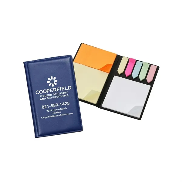 Vinyl covered journal with 30 sheets of sticky flags and 30... from ASI 68507 The Magnet Group / Perfect Line