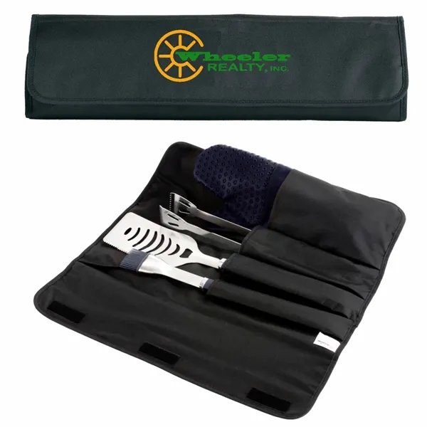 BBQ set with spatula, basting brush, tongs and silicone oven mitt... from ASI 68507 The Magnet Group / Innovations by Magnet™