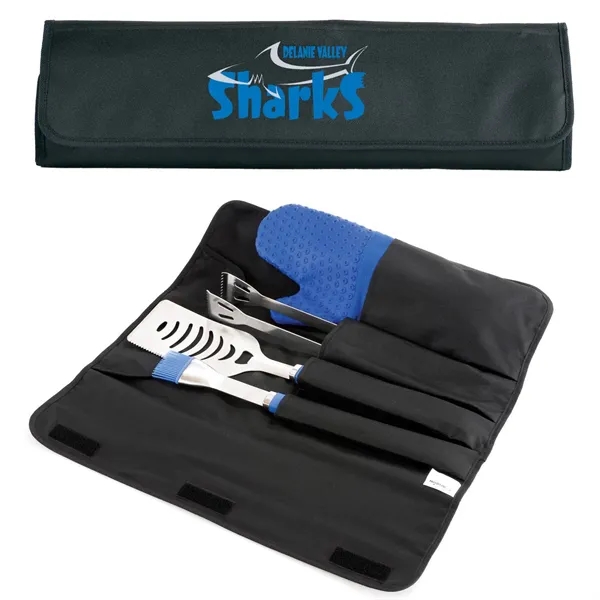 BBQ set with spatula, basting brush, tongs and silicone oven mitt... from ASI 68507 The Magnet Group / Innovations by Magnet™