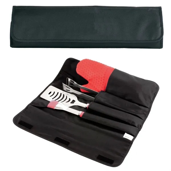 BBQ set with spatula, basting brush, tongs and silicone oven mitt... from ASI 68507 The Magnet Group / Innovations by Magnet™
