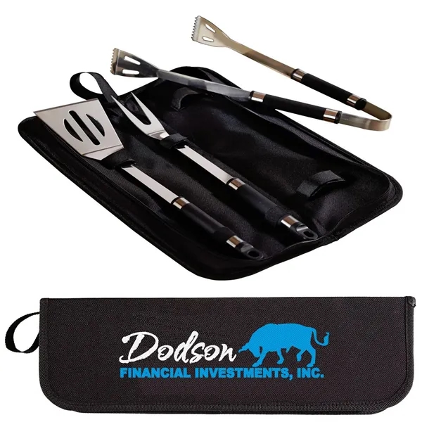 Three-piece BBQ set with tongs, fork and spatula in a matching... from ASI 68507 The Magnet Group / Innovations by Magnet™
