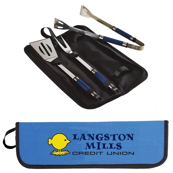 Three-piece BBQ set with tongs, fork and spatula in a matching... from ASI 68507 The Magnet Group / Innovations by Magnet™
