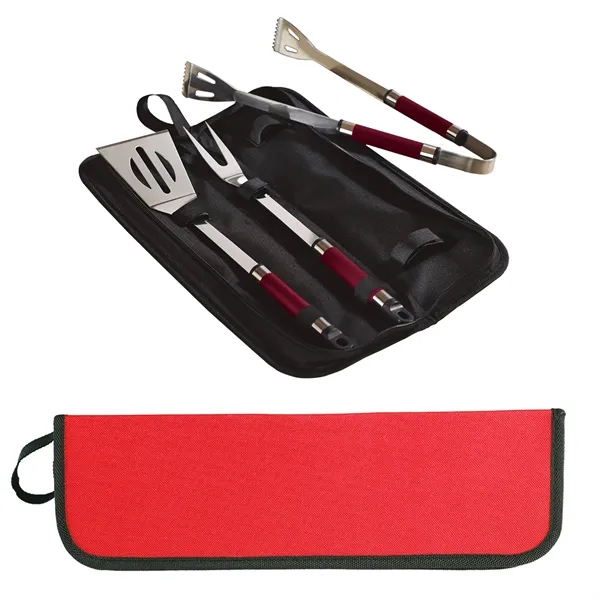 Three-piece BBQ set with tongs, fork and spatula in a matching... from ASI 68507 The Magnet Group / Innovations by Magnet™