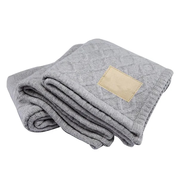 60" x 50" nylon/wool blend knit and Sherpa faux lambswool blanket.... from ASI 68507 The Magnet Group