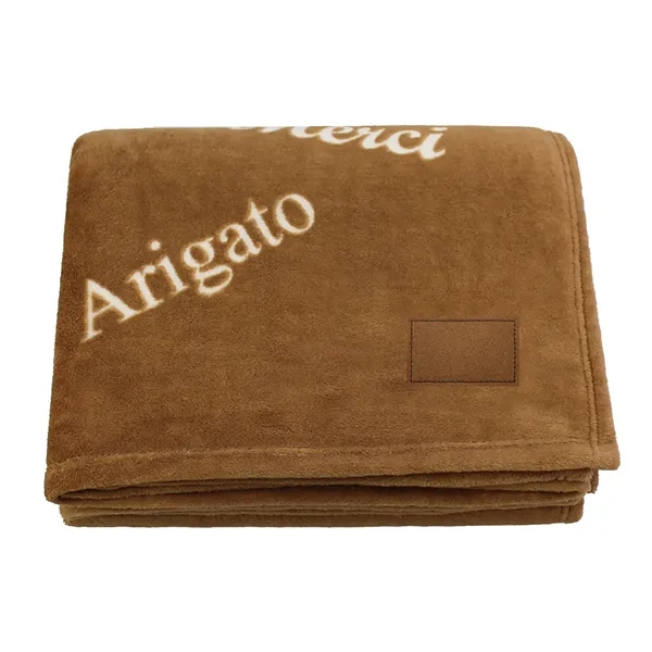 60" x 50" faux-fur throw with "thank you" printed in five... from ASI 68507 The Magnet Group