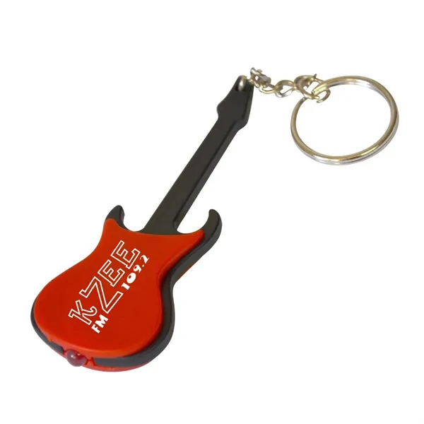 Guitar shaped LED keychain light with 3 LR41 button batteries.... from ASI 68507 The Magnet Group / Innovations by Magnet™