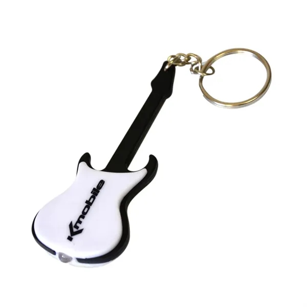 Guitar shaped LED keychain light with 3 LR41 button batteries.... from ASI 68507 The Magnet Group / Innovations by Magnet™