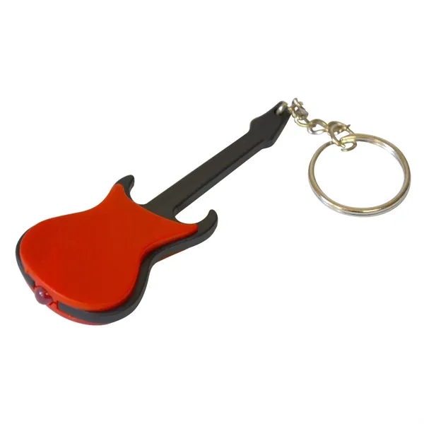 Guitar shaped LED keychain light with 3 LR41 button batteries.... from ASI 68507 The Magnet Group / Innovations by Magnet™