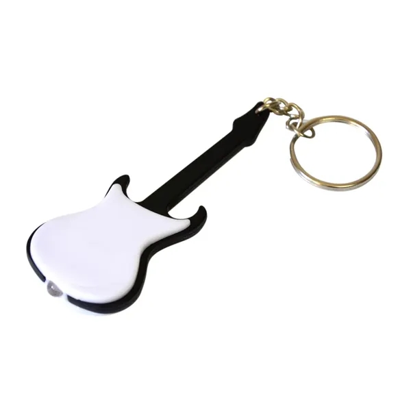 Guitar shaped LED keychain light with 3 LR41 button batteries.... from ASI 68507 The Magnet Group / Innovations by Magnet™
