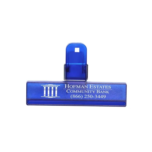 4" wide bag clip with customization.... from ASI 68507 The Magnet Group / Perfect Line