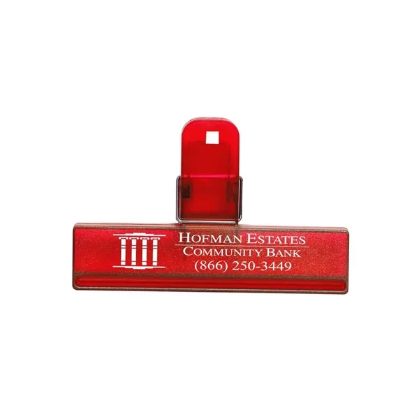 4" wide bag clip with customization.... from ASI 68507 The Magnet Group / Perfect Line