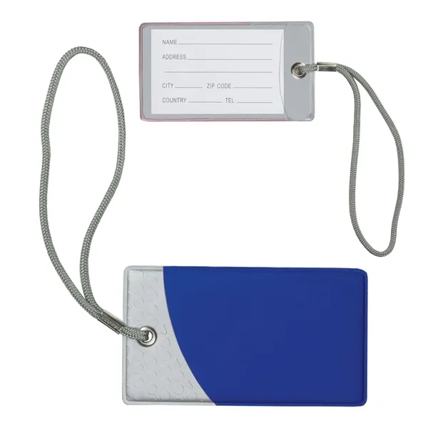 Luggage tag featuring an attached polypropylene strap, ID pocket on back... from ASI 68507 The Magnet Group / Perfect Line