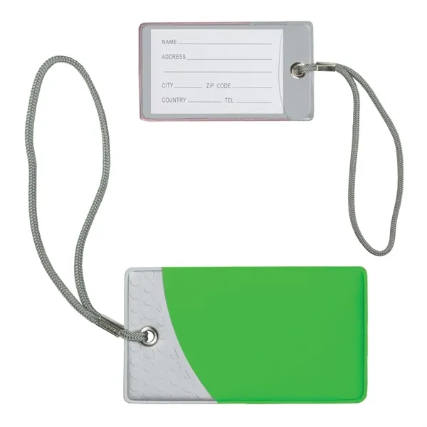 Luggage tag featuring an attached polypropylene strap, ID pocket on back... from ASI 68507 The Magnet Group / Perfect Line
