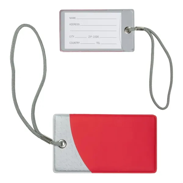 Luggage tag featuring an attached polypropylene strap, ID pocket on back... from ASI 68507 The Magnet Group / Perfect Line