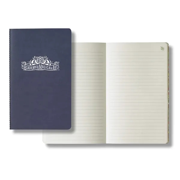 64-page saddle stitched journal with green ruled paper and rear pocket.... from ASI 68507 The Magnet Group / Castelli