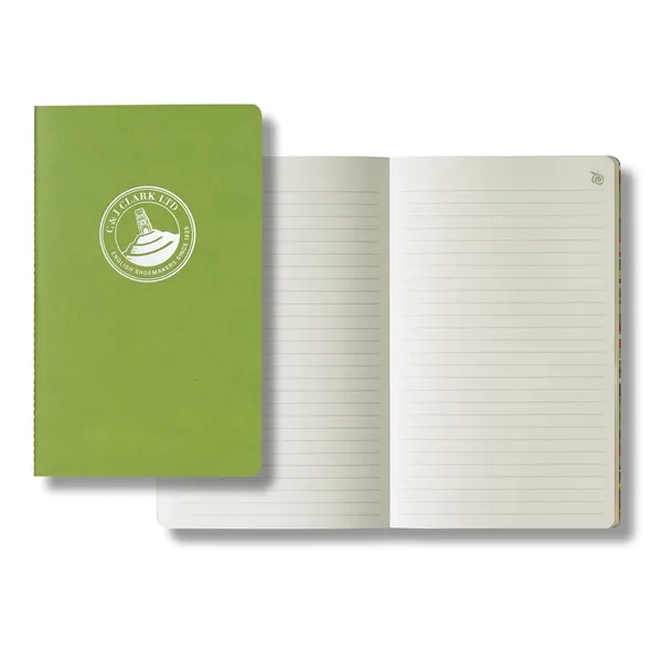 64-page saddle stitched journal with green ruled paper and rear pocket.... from ASI 68507 The Magnet Group / Castelli