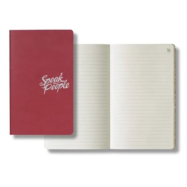 64-page saddle stitched journal with green ruled paper and rear pocket.... from ASI 68507 The Magnet Group / Castelli
