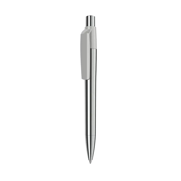 Chrome finish ballpoint pen with solid color clip, glossy finish and... from ASI 68507 The Magnet Group / Castelli